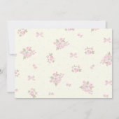 Remerciements Coquette Pink Bow Anniversaire Photo Carte de reme (Dos)