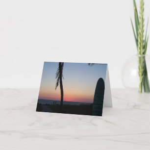 Remerciements Coucher de soleil tropical coloré sur une carte de