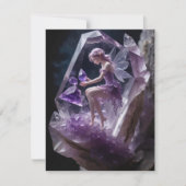 Remerciements Cristaux de guérison Amethyst Fairy Carte d'annive (Devant)