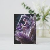 Remerciements Cristaux de guérison Amethyst Fairy Carte d'annive (Debout devant)