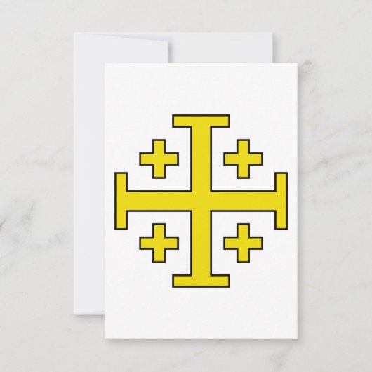 Remerciements Croix de Jérusalem Carte Sainte (Devant)