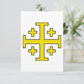 Remerciements Croix de Jérusalem Carte Sainte (Debout devant)