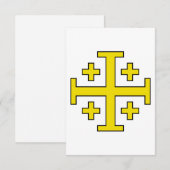 Remerciements Croix de Jérusalem Carte Sainte (Devant / Derrière)