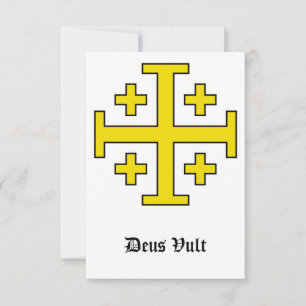 Remerciements Croix de Jérusalem Carte Sainte