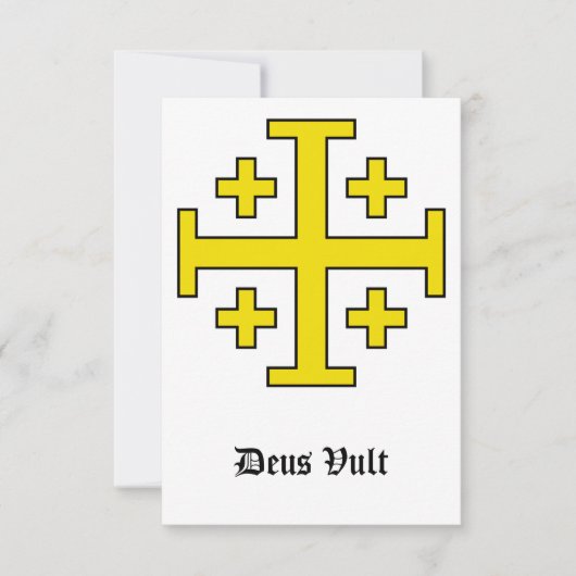 Remerciements Croix de Jérusalem Carte Sainte (Devant)