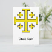 Remerciements Croix de Jérusalem Carte Sainte (Debout devant)