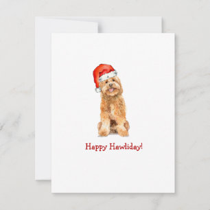Remerciements Cute Golden dooddog Flat Carte de vacances