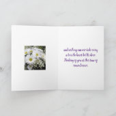 REMERCIEMENTS DATES JOUR DE LA CARTE DE RÉMEMBRANCE (Intérieur)