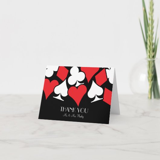 Remerciements Destin Las Vegas épousant la carte de note de (Devant)