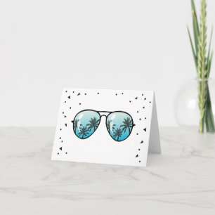 Remerciements Deux Lunettes de soleil Cool Palm Trees Boy Carte 