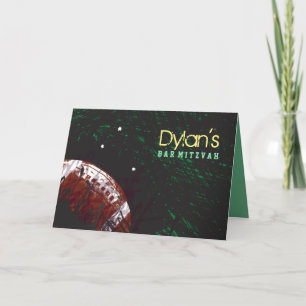 Remerciements DOSSIER DE FOOTBALL Bar Mitzvah Carte de remerciem