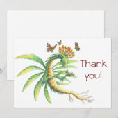 Remerciements Dragon de Milkweed et monarques - carte de (Devant / Derrière)