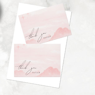 Remerciements Dreamy Mountain Watercolor Blank Carte de remercie