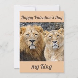 Remerciements Drôle couple de lions valentines carte