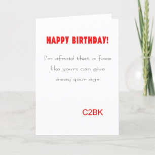 Remerciements drôle de carte de voeux d'anniversaire
