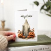 Remerciements Drôle Halloween Ghost Carte de voeux