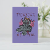 Remerciements Drôle Halloween Voodoo Carte de poupée (Debout devant)