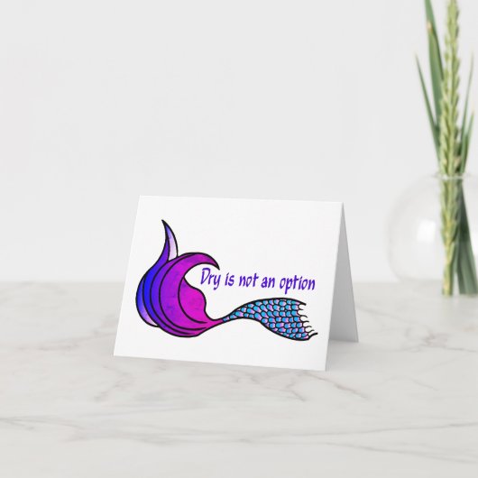 Remerciements Dry n'est pas une option de carte de note intérieu (Devant)