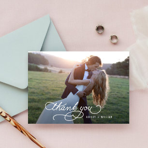 Remerciements écrits Mariage Merci Carte photo