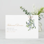 Remerciements Élégant décor de Noël carte de dîner (Debout devant)