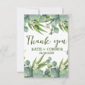 Remerciements Elégant Eucalyptus verdure Favoriser la Carte de r (Devant)