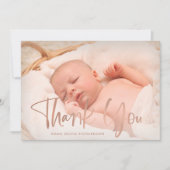 Remerciements | Élégant Faire-part de naissance ph (Devant)