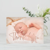 Remerciements | Élégant Faire-part de naissance ph (Debout devant)