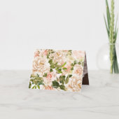 Remerciements Élégant Rose Romance Mariage Carte de remerciement (Dos)