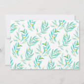 Remerciements Élégante carte de notes en citron végétal moderne (Dos)