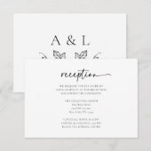 Remerciements Élégante Carte de réception simple Monogramme de m (Devant / Derrière)