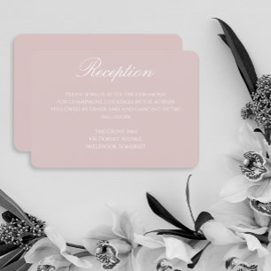 Remerciements Élégante Carte de réception Soft Rose Wedding