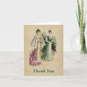 Remerciements Élégante carte de remerciement pour dames victorie