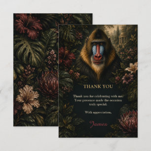 Remerciements Élégante carte de vœux botanique pour anniversaire