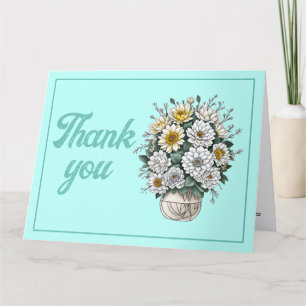 Remerciements Élégante Fleur D'Art Moderne Dans Un Vase Carte de