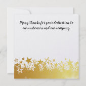 Remerciements Employé d'or de Faux de la carte de récompense de (Dos)