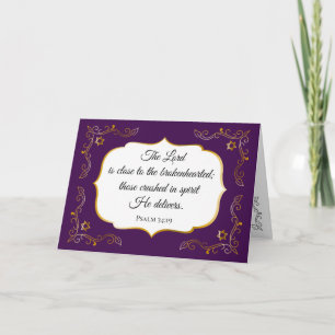 Remerciements Encouragement florissant Bible Verse Carte de symp