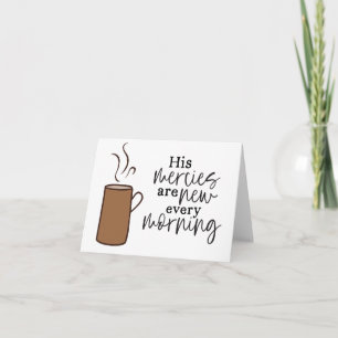 Remerciements Encouragement religieux Bible Verse Carte de café