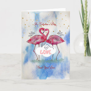 Remerciements Envoyer l'amour sur la carte Flamants roses P de l