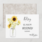 Remerciements Épouser la carte nuptiale de proposition de (Devant / Derrière)