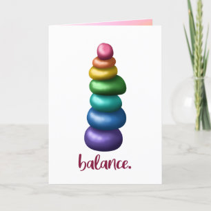 Remerciements Équilibre. Carte de voeux Stacking Rocks