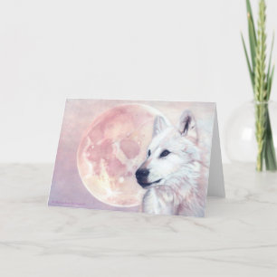 Remerciements Esprits Kindred - Carte de voeux Wolf et Moon