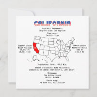 Etat américain de Californie sur une carte et des