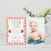 Remerciements Été d'anniversaire de fraise de carte de (Debout devant)