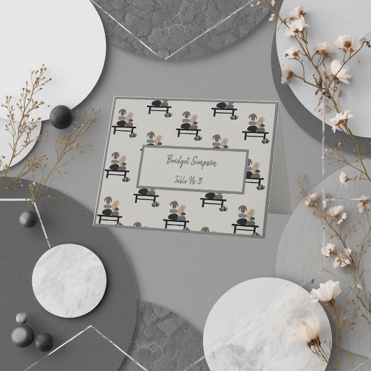 Remerciements Eternal Stone couple Boho invité carte de siège