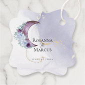 REMERCIEMENTS ÉTIQUETTE FAVEUR | Lune céleste viol (Dos)