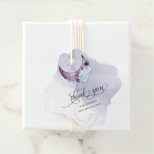 REMERCIEMENTS ÉTIQUETTE FAVEUR | Lune céleste viol (En situation)