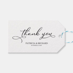 Remerciements - Étiquettes de cadeaux de mariage à