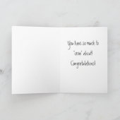 Remerciements Félicitations Carte de voeux (Intérieur)