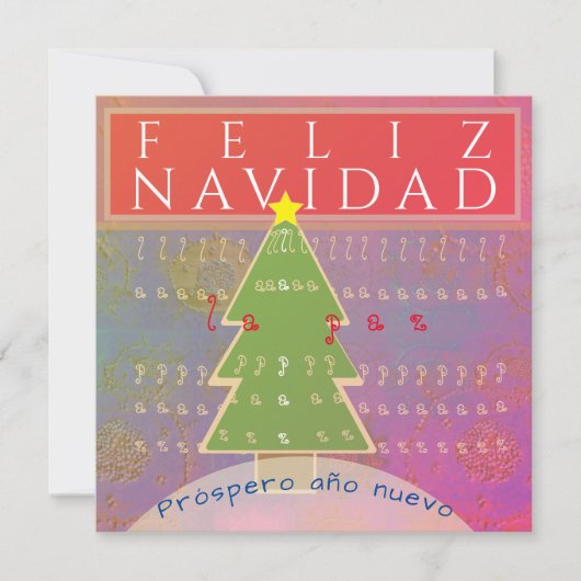 Remerciements "Feliz Navidad" Carte de voeux de Noël (Devant)