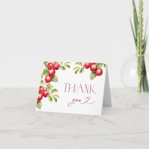 Remerciements Fête des mariées Apple moderne Carte de remercieme